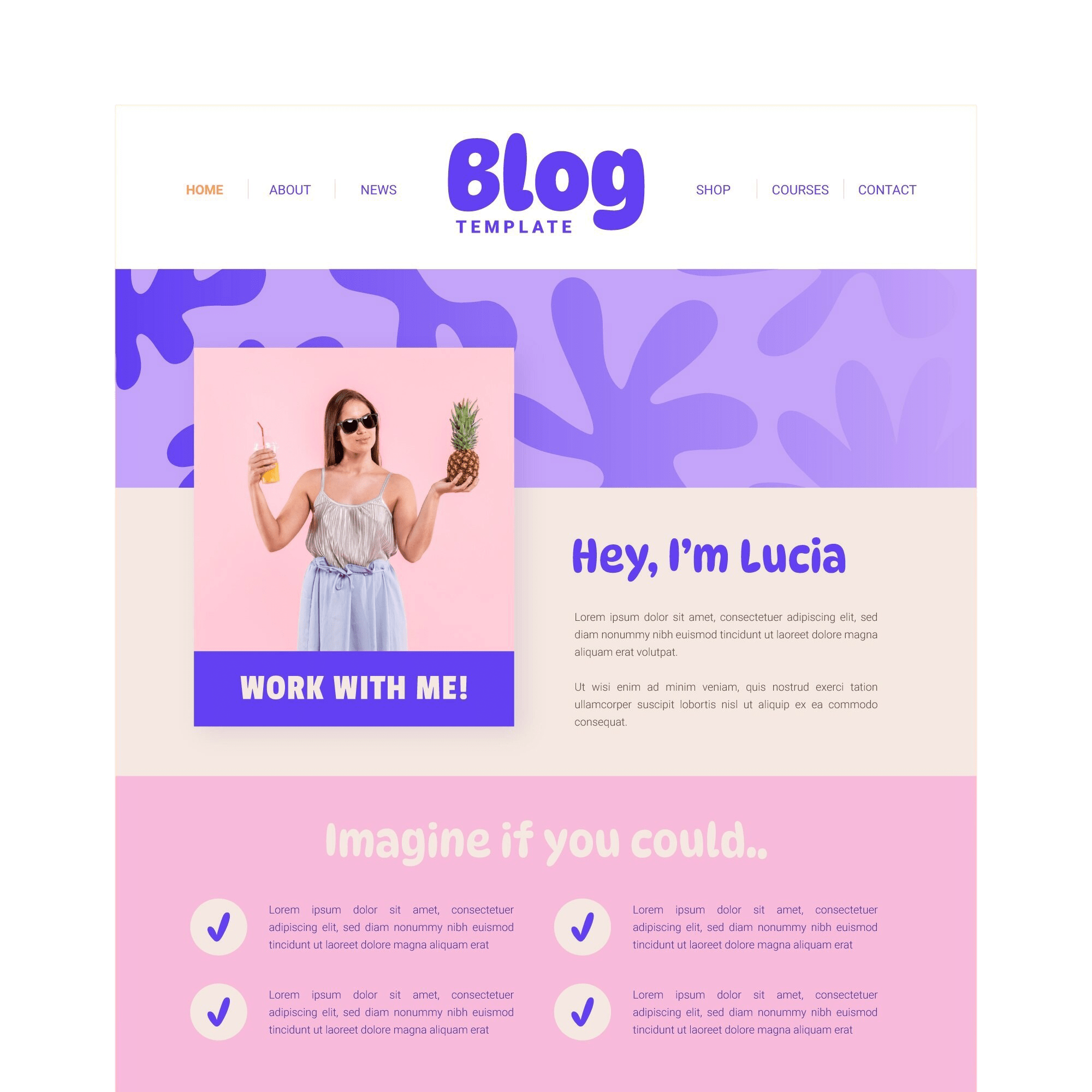gradient blog template design